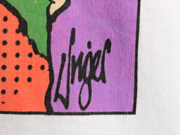 80s USA製 ジョーク イラスト プリント Tシャツ メンズ L / ヴィンテージ アート グラフィック キャラクター シングルステッチ カットソー