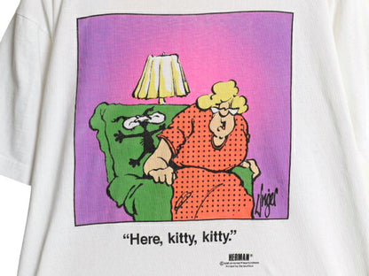 80s USA製 ジョーク イラスト プリント Tシャツ メンズ L / ヴィンテージ アート グラフィック キャラクター シングルステッチ カットソー