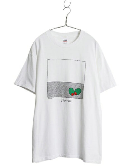 90s ジョーク アート イラスト プリント Tシャツ メンズ レディース L オールド メッセージ グラフィック シングルステッチ ヘビーウェイト