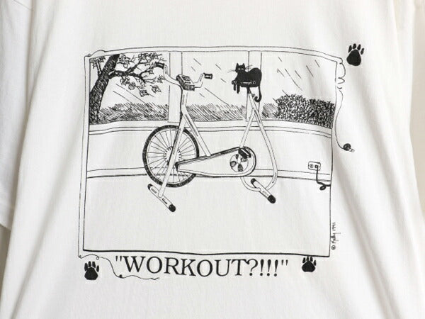 90s USA製 ネコ アート イラスト プリント Tシャツ メンズ XL オールド アニマル メッセージ グラフィック シングルステッチ 大きいサイズ