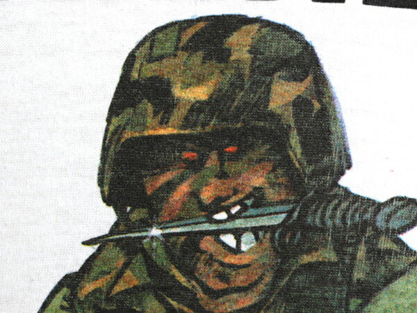 80s USA製 USMC ジョーク キャラクター イラスト プリント Tシャツ メンズ L ヴィンテージ ミリタリー ムービー パロディ シングルステッチ