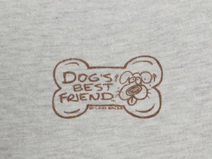 90s USA製 イヌ メッセージ イラスト プリント Tシャツ メンズ XL オールド アニマル キャラクター シングルステッチ 大きいサイズ 企業物