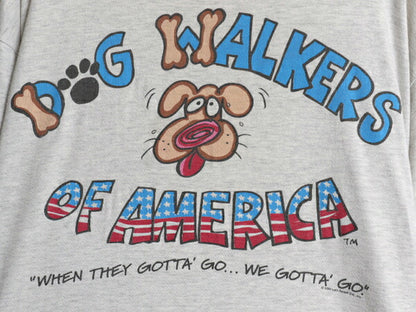 90s USA製 イヌ メッセージ イラスト プリント Tシャツ メンズ XL オールド アニマル キャラクター シングルステッチ 大きいサイズ 企業物