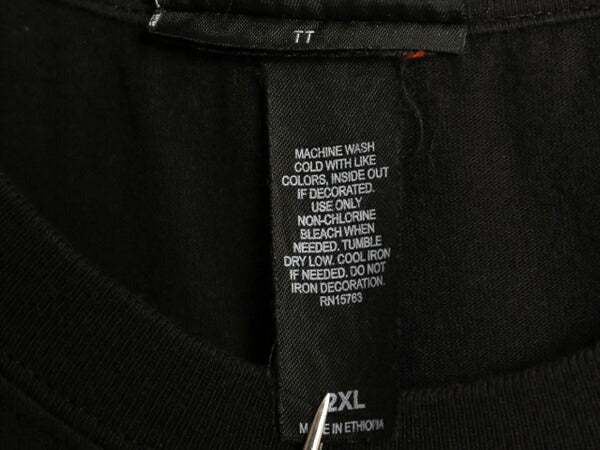 ハーレー ダビットソン 両面 プリント Tシャツ メンズ XXL / オフィシャル ヘビーウェイト バイク イラスト グラフィック 黒 大きいサイズ