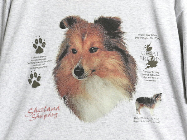 00s ドッグ アート イラスト プリント Tシャツ メンズ 2XL オールド アニマル 犬 キャラクター グラフィック 大きいサイズ ヘビーウェイト