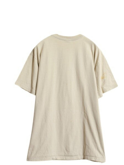 00s アインシュタイン ジョーク イラスト プリント Tシャツ メンズ L 古着 オールド パロディ アート グラフィック キャラクター ベージュ