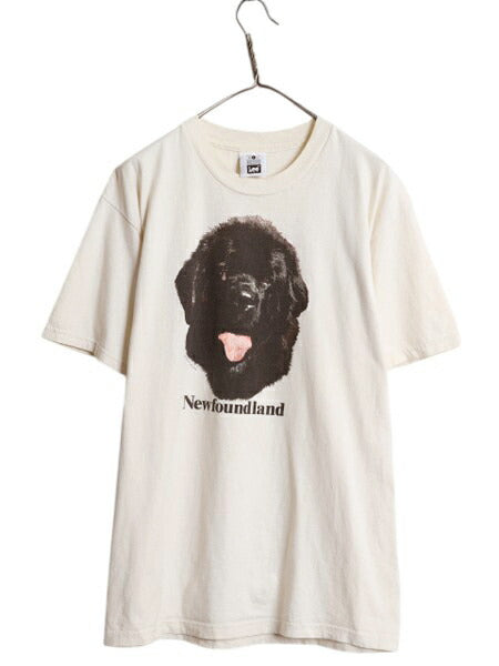 90s USA製 ドッグ アート イラスト プリント Tシャツ メンズ レディース L 古着 アニマル 犬 グラフィック ヘビーウェイト キャラクター