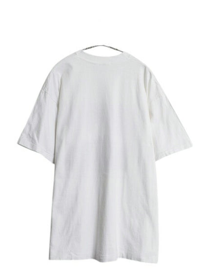 90s キャラクター アート イラスト プリント Tシャツ メンズ XL オールド グラフィック アニマル スキー シングルステッチ 大きいサイズ 白