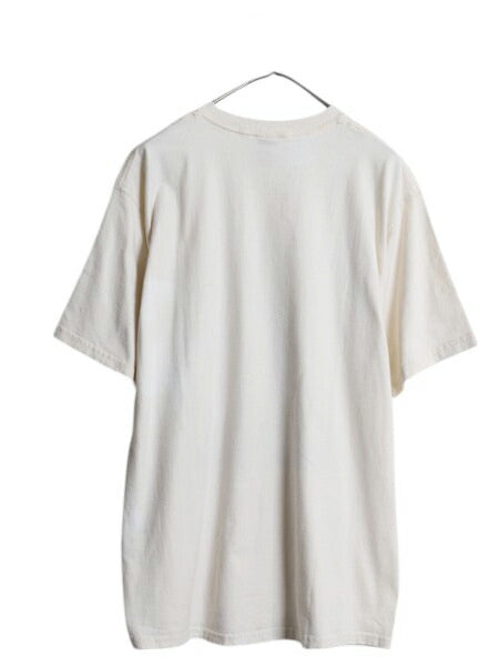 90s 企業物 アート イラスト プリント Tシャツ メンズ L / オールド グラフィック コーヒー ヘビーウェイト ナチュラル カットソー 当時物
