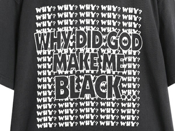 90s USA製 メッセージ 両面 発泡 プリント Tシャツ メンズ XL / 古着 オールド グラフィック ヘビーウェイト 大きいサイズ 黒 モノトーン
