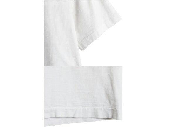 90s USA製 メッセージ イラスト 両面 プリント Tシャツ メンズ L オールド グラフィック キャラクター シングルステッチ ヘビーウェイト 白