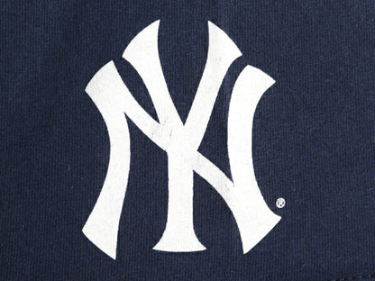 00s ナイキ ヤンキース プリント Tシャツ メンズ L オールド MLB オフィシャル スウッシュ ベースボール 大リーグ 野球 ヘビーウェイト 紺