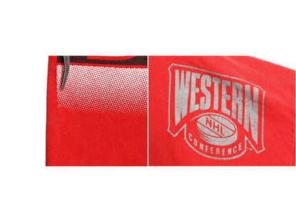 90s USA製 シカゴ ブラックホークス 全面 プリント Tシャツ メンズ XL / オールド イラスト NHL オフィシャル アイスホッケー 大きいサイズ