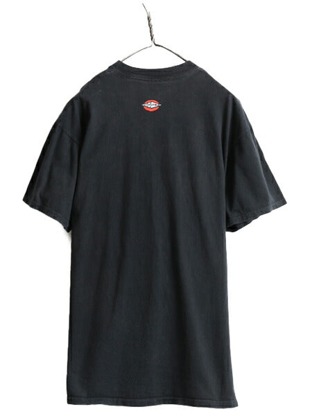 90s USA製 ■ LIFEFORMS アニマル ネズミ イラスト プリント 半袖 Tシャツ ユース XL メンズ M 程/ 古着 90年代 オールド キャラクター 黒