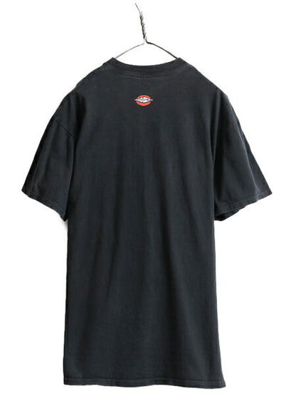 90s USA製 ■ LIFEFORMS アニマル ネズミ イラスト プリント 半袖 Tシャツ ユース XL メンズ M 程/ 古着 90年代 オールド キャラクター 黒