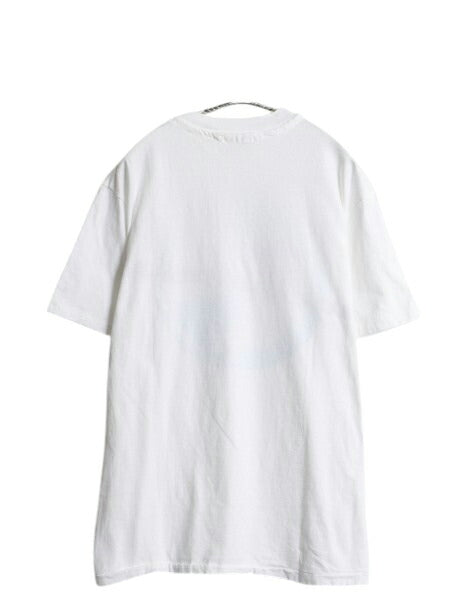 90s メッセージ イラスト プリント Tシャツ メンズ L 程 古着 オールド グラフィック アート シングルステッチ ヘビーウェイト カットソー