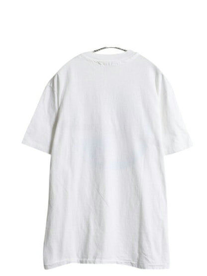 90s メッセージ イラスト プリント Tシャツ メンズ L 程 古着 オールド グラフィック アート シングルステッチ ヘビーウェイト カットソー