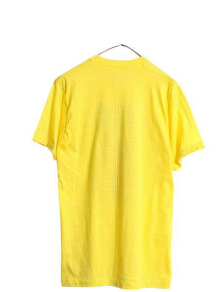 デッドストック 80s USA製 企業物 イラスト プリント Tシャツ L 小さめ メンズ レディース M ヴィンテージ キャラクター シングルステッチ