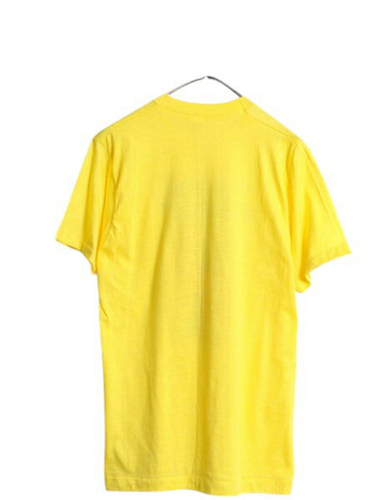 デッドストック 80s USA製 企業物 イラスト プリント Tシャツ L 小さめ メンズ レディース M ヴィンテージ キャラクター シングルステッチ