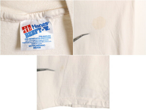 80s USA製 ネコ フルート アート イラスト プリント Tシャツ メンズ レディース M ヴィンテージ アニマル グラフィック シングルステッチ