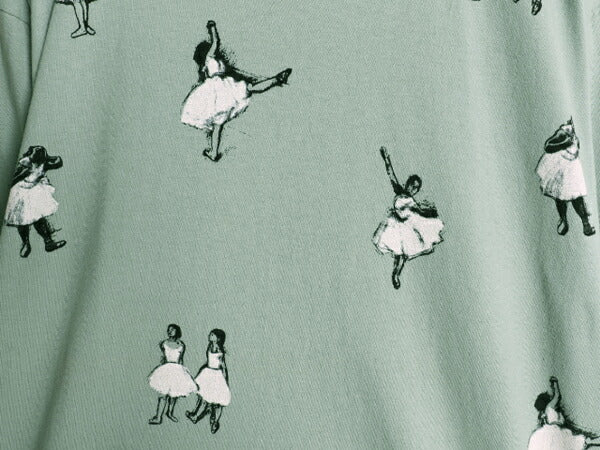 00s バレリーナ 総柄 アート イラスト プリント Tシャツ メンズ レディース L / 古着 オールド グラフィック ヘビーウェイト バレエ 踊り子