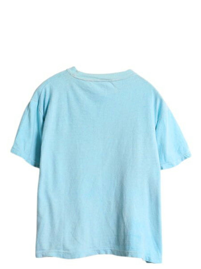 80s パキ綿 ジョーク イラスト プリント Tシャツ L 小さめ メンズ レディース M 程 ヴィンテージ メッセージ シングルステッチ ショート丈