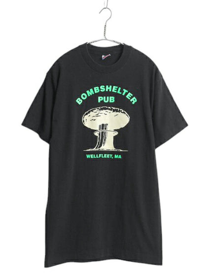 90s USA製 ジョーク イラスト プリント Tシャツ メンズ L / オールド グラフィック アート ヘビーウェイト シングルステッチ カットソー 黒