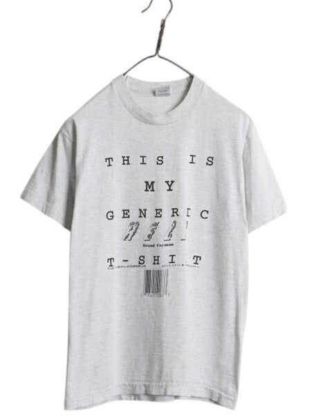 90s USA製 ジョーク メッセージ 両面 プリント Tシャツ メンズ M 古着 オールド イラスト グラフィック シングルステッチ ヘビーウェイト