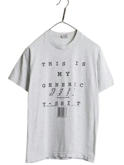 90s USA製 ジョーク メッセージ 両面 プリント Tシャツ メンズ M 古着 オールド イラスト グラフィック シングルステッチ ヘビーウェイト