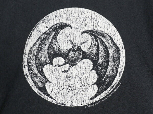 00s コウモリ イラスト アート プリント Tシャツ メンズ L / 古着 オールド アニマル グラフィック ヘビーウェイト カットソー コットン 黒
