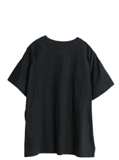 80s メッセージ プリント Tシャツ XXL 小さめ メンズ L 程 ユーロ ヴィンテージ シングルステッチ 黒 当時物 シンプル モノトーン ブラック
