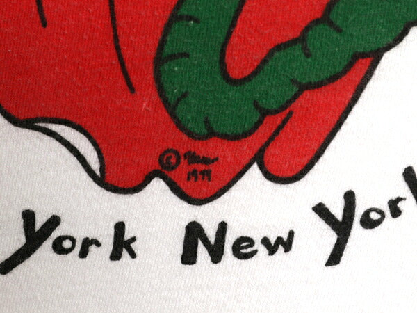 70s USA製 キャラクター イラスト 染込み プリント Tシャツ メンズ レディース L ヴィンテージ シングルステッチ グラフィック ジョーク 白