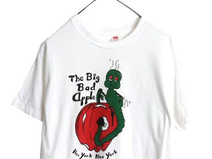 70s USA製 キャラクター イラスト 染込み プリント Tシャツ メンズ レディース L ヴィンテージ シングルステッチ グラフィック ジョーク 白
