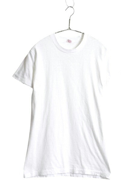 60s USA製 BVD 無地 半袖 Tシャツ M 小さめ メンズ S 程 ヴィンテージ 100% コットン シングルステッチ インナー アンダーシャツ ホワイト
