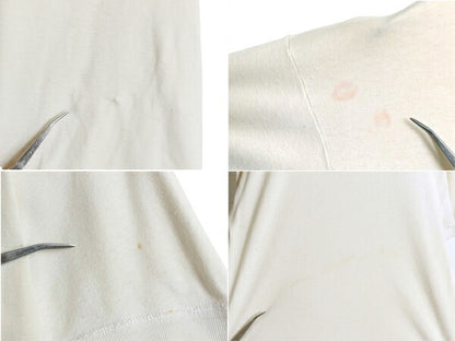 50s 60s Crowntex ラウンドネック 無地 半袖 Tシャツ メンズ L 程 / ヴィンテージ 100% コットン シングルステッチ インナー リブ付き 白