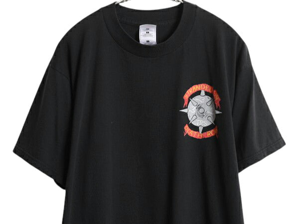 00s ミリタリー イラスト 両面 プリント Tシャツ メンズ L / 古着 オールド グラフィック キャラクター メッセージ USAF 空軍 スクール 黒