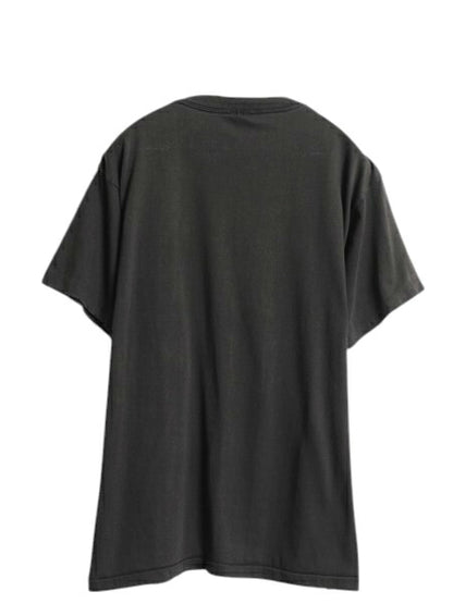 90s 企業物 ロゴ プリント Tシャツ メンズ L 程 古着 オールド グラフィック シングルステッチ ゆったり カットソー 黒 モノトーン 当時物