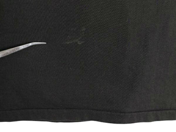 90s 企業物 ロゴ プリント Tシャツ メンズ L 程 古着 オールド グラフィック シングルステッチ ゆったり カットソー 黒 モノトーン 当時物
