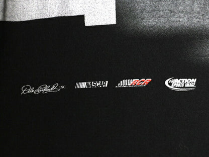 90s USA製 ナスカー イラスト 全面 プリント Tシャツ メンズ XXL オールド グラフィック モータースポーツ オールオーバー 大きいサイズ 黒