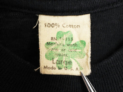 70s USA製 キュビスム ウマ アート プリント Tシャツ L 小さめ メンズ S 程 ヴィンテージ グラフィック キャラクター シングルステッチ 黒