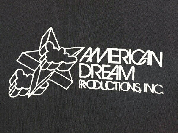 デッドストック 70s USA製 企業 ロゴ グラフィック アート プリント Tシャツ XL 小さめ メンズ M 70年代 ヴィンテージ シングルステッチ 黒