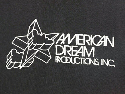 デッドストック 70s USA製 企業 ロゴ グラフィック アート プリント Tシャツ XL 小さめ メンズ M 70年代 ヴィンテージ シングルステッチ 黒