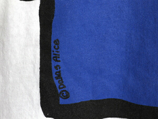 90s USA製 アート 両面 イラスト プリント Tシャツ メンズ XL 古着 オールド グラフィック 大きいサイズ シングルステッチ 当時物 ホワイト