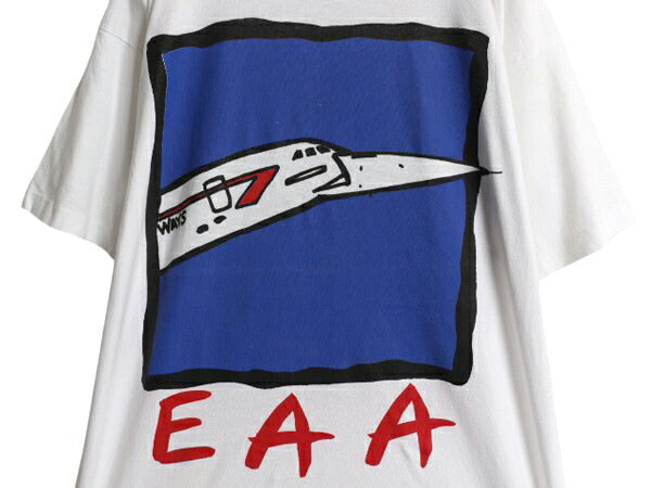 90s USA製 アート 両面 イラスト プリント Tシャツ メンズ XL 古着 オールド グラフィック 大きいサイズ シングルステッチ 当時物 ホワイト
