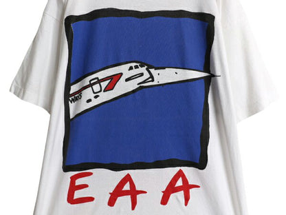 90s USA製 アート 両面 イラスト プリント Tシャツ メンズ XL 古着 オールド グラフィック 大きいサイズ シングルステッチ 当時物 ホワイト