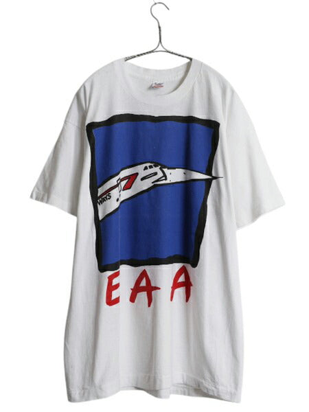90s USA製 アート 両面 イラスト プリント Tシャツ メンズ XL 古着 オールド グラフィック 大きいサイズ シングルステッチ 当時物 ホワイト