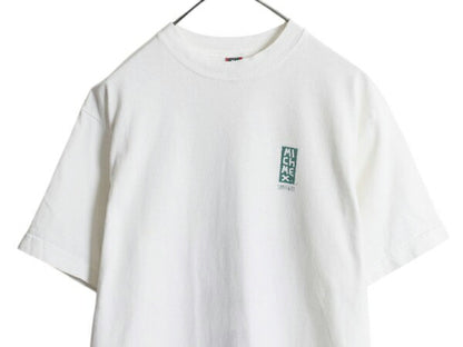 90s チョウ アート イラスト 両面 プリント Tシャツ メンズ XL 小さめ L / 古着 オールド 昆虫 グラフィック ヘビーウェイト スーベニア 白