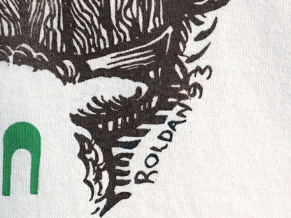 90s USA製 アート イラスト プリント Tシャツ メンズ XL オールド グラフィック 大きいサイズ ヘビーウェイト シングルステッチ 当時物 白