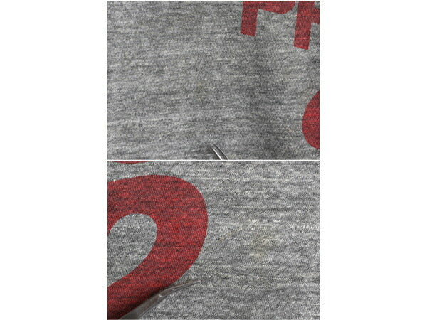 60s USA製 ラッセル 企業物 3段 染込み プリント Tシャツ XL 小さめ メンズ L 程 初期 金タグ ヴィンテージ シングルステッチ 100%コットン