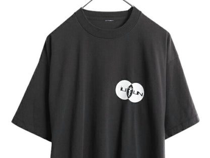 90s メッセージ イラスト 両面 プリント Tシャツ メンズ XL 程/ オールド 医療 カレッジ グラフィック シングルステッチ 大きいサイズ 黒